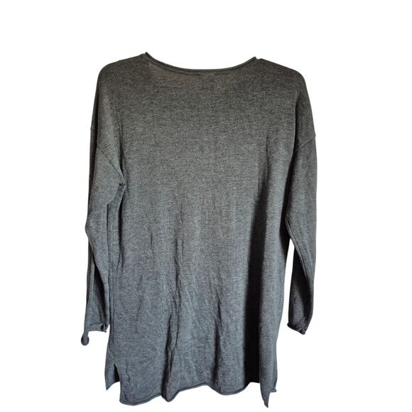 Unique Sleep Sense Women’s Large Nightshirt Gray Knit with Raised Sheep Design - Picture 3 of 9